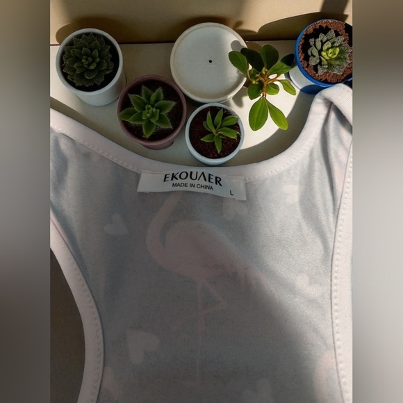 Ekouaer Womens Tank Top Pajama Set Comfy Sleeveless Sleepwear Size Large (EUC) - Picture 10 of 14